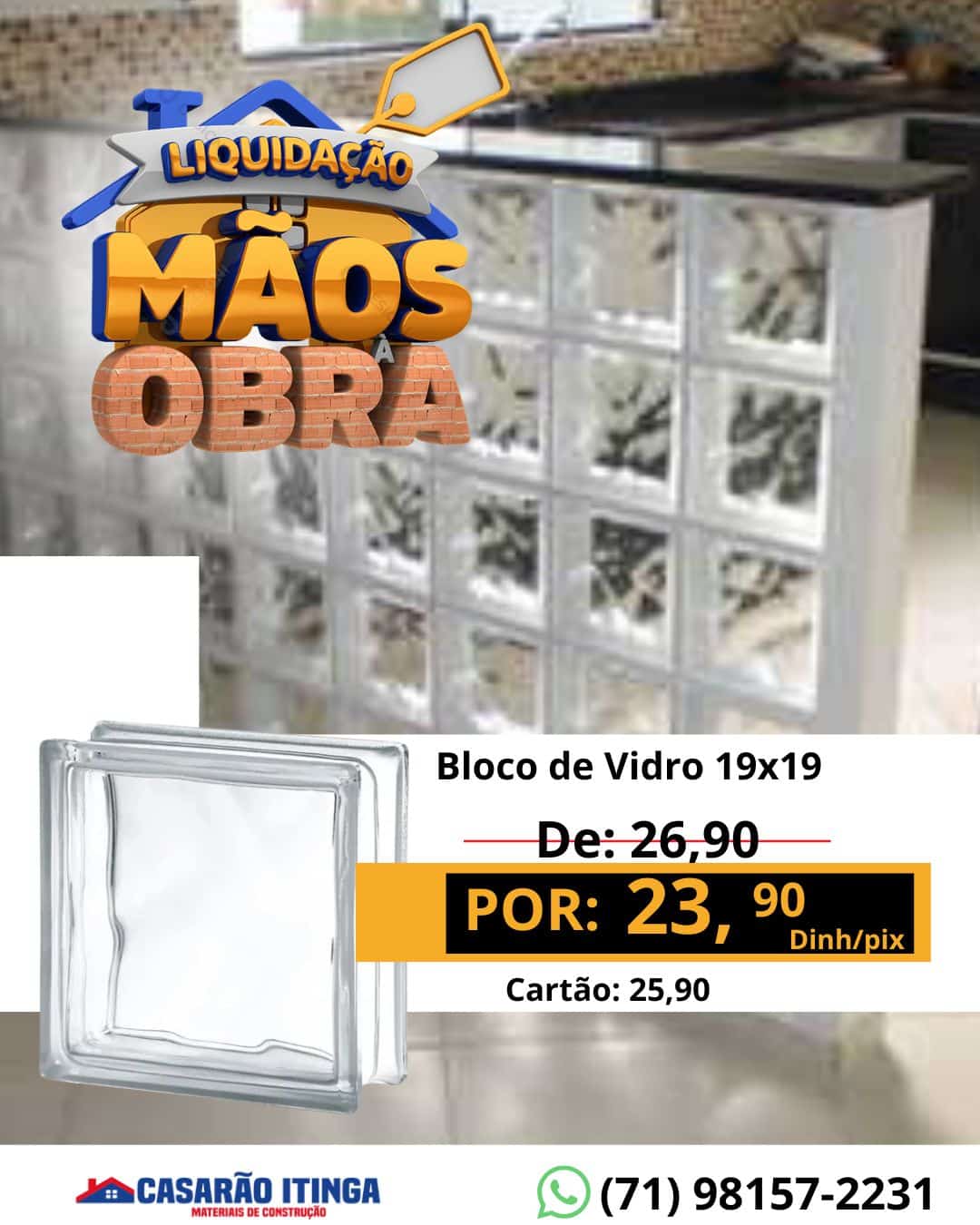 Bloco de Vidro 19x19